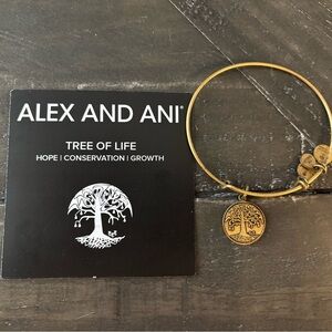 Alex and Ani Gold Tree of Life Charm Bangle